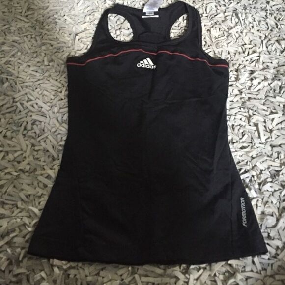 NWOT Black with red stripe Adidas tank top - Picture 1 of 4